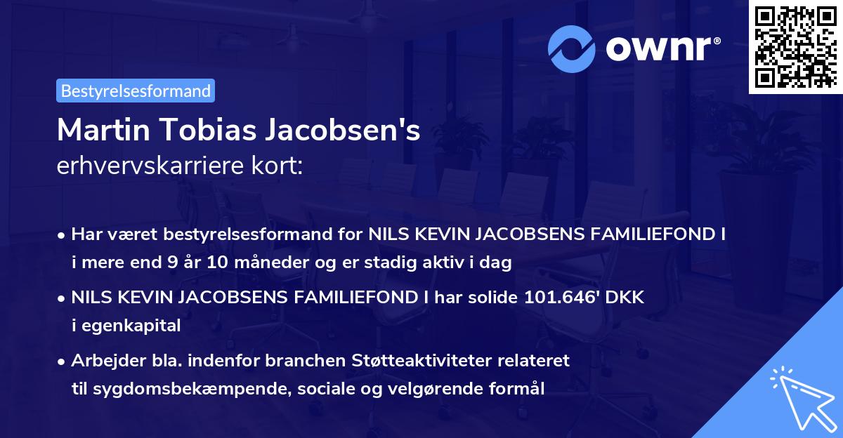 Martin Tobias Jacobsen's erhvervskarriere kort