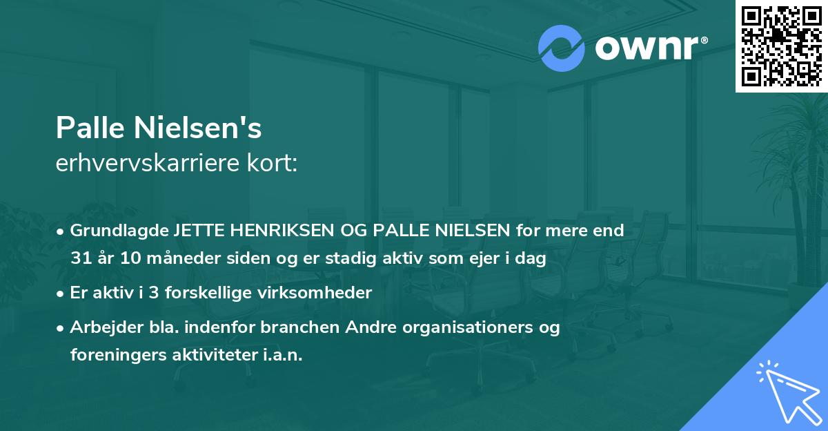 Palle Nielsen's erhvervskarriere kort