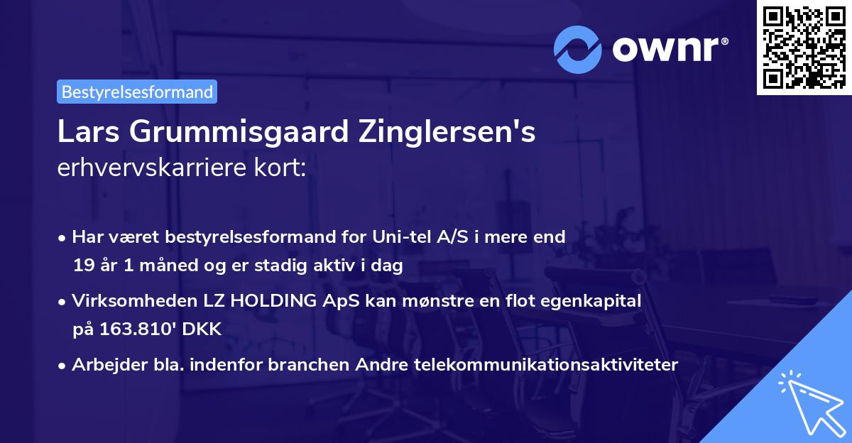 Lars Grummisgaard Zinglersen's erhvervskarriere kort
