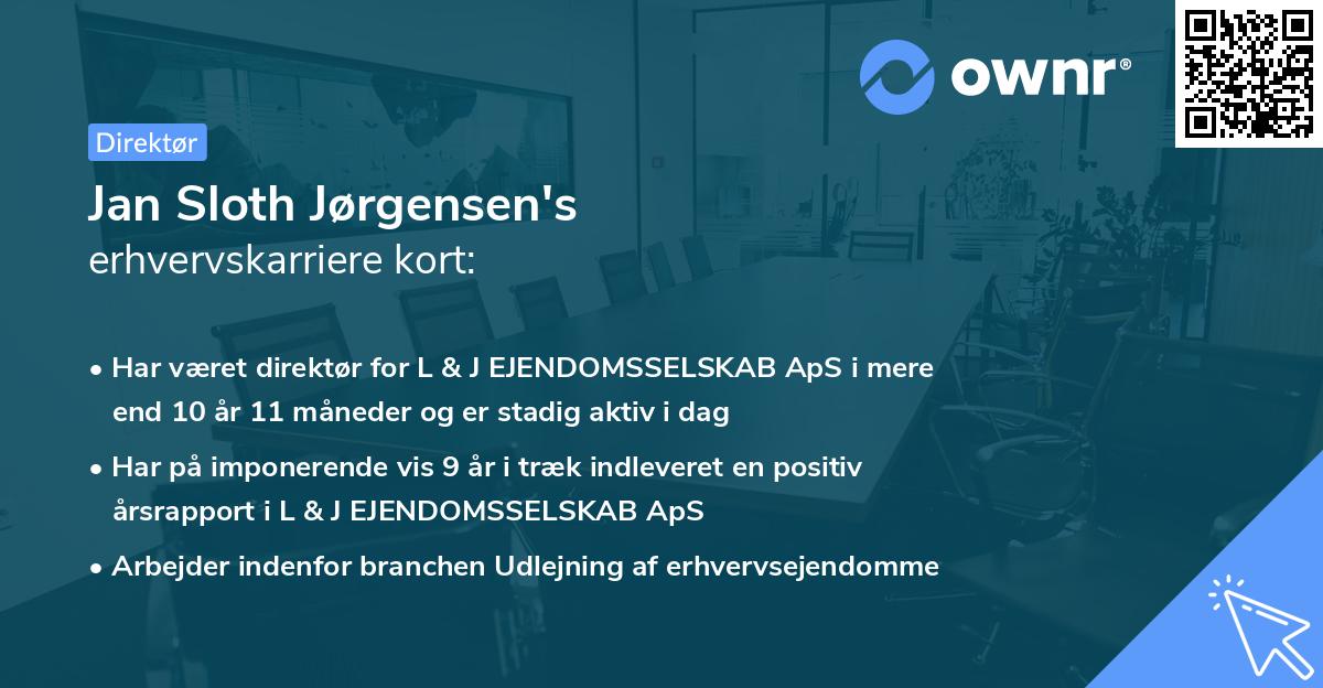 Jan Sloth Jørgensen's erhvervskarriere kort