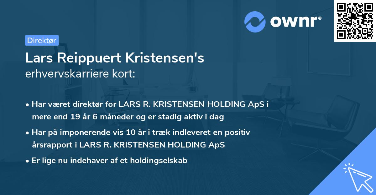 Lars Reippuert Kristensen's erhvervskarriere kort