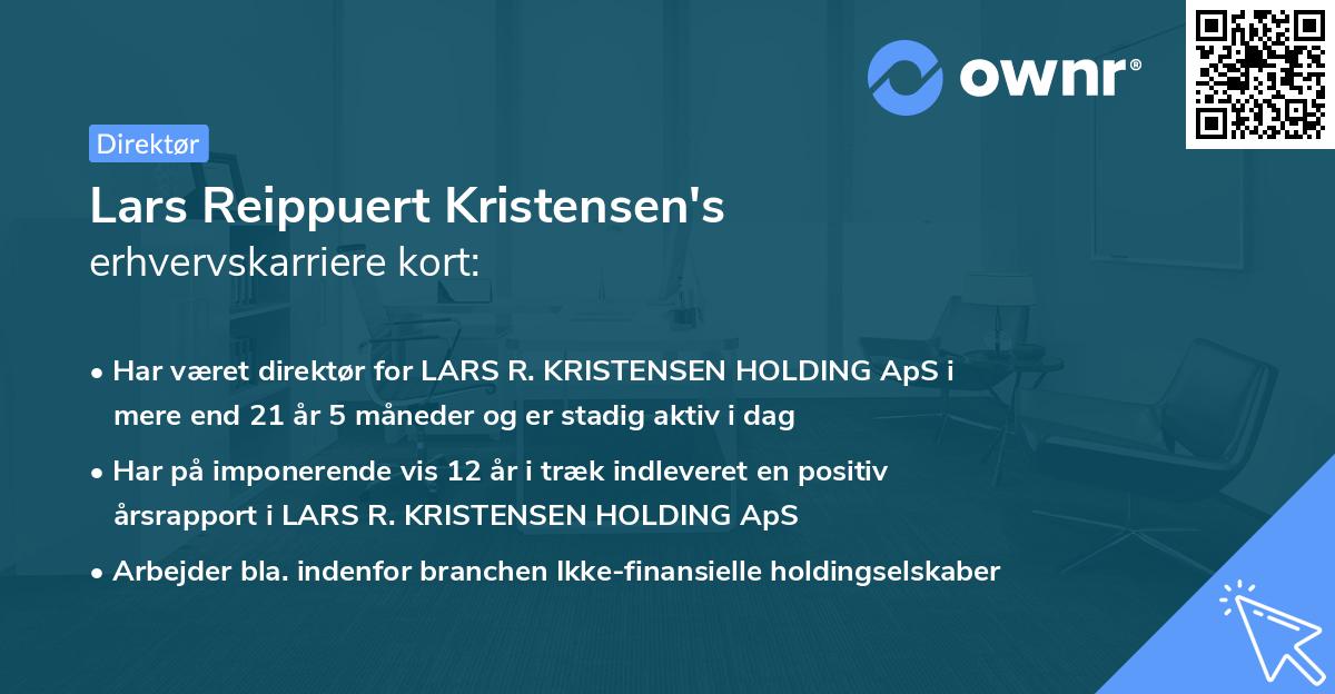 Lars Reippuert Kristensen's erhvervskarriere kort