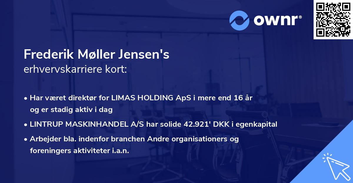 Frederik Møller Jensen's erhvervskarriere kort