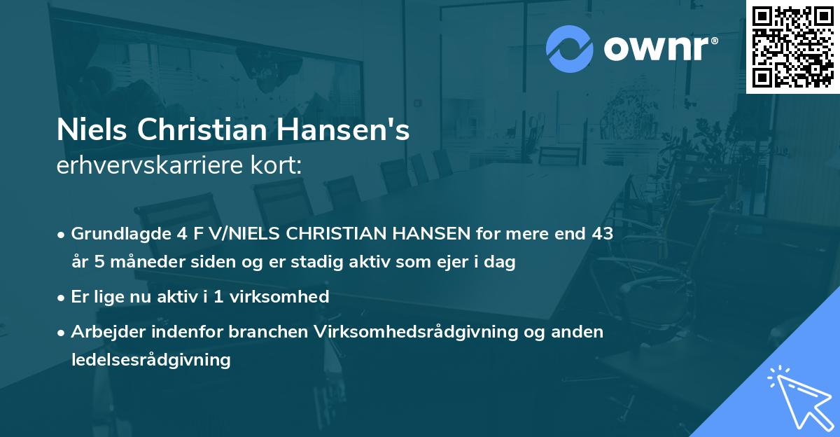 Niels Christian Hansen's erhvervskarriere kort
