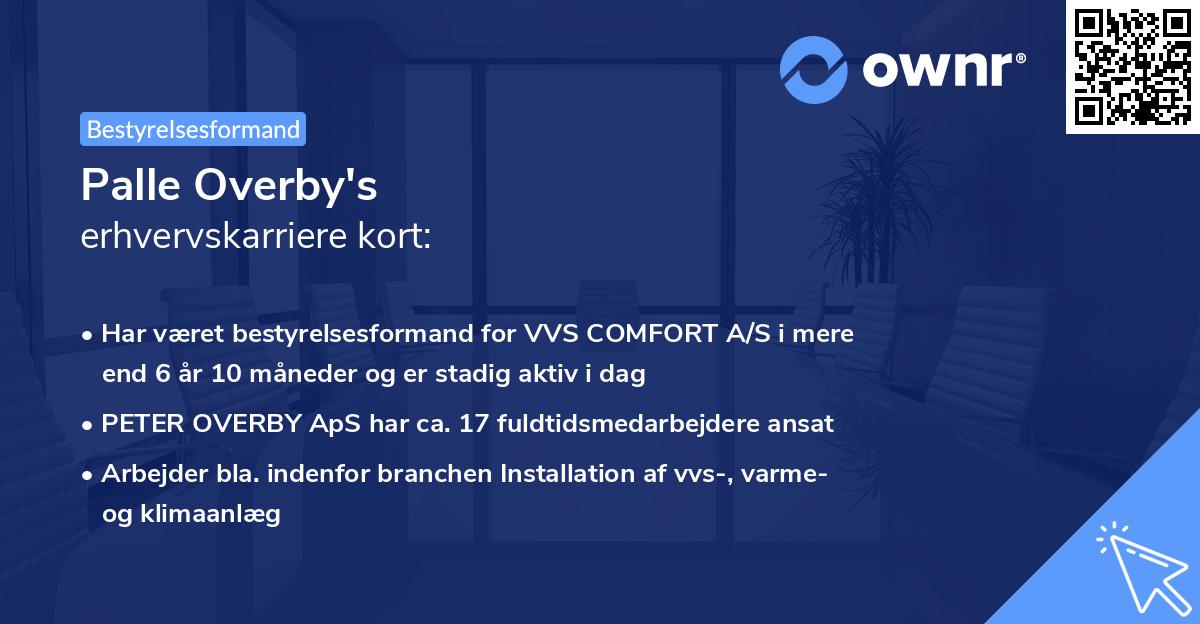 Palle Overby's erhvervskarriere kort