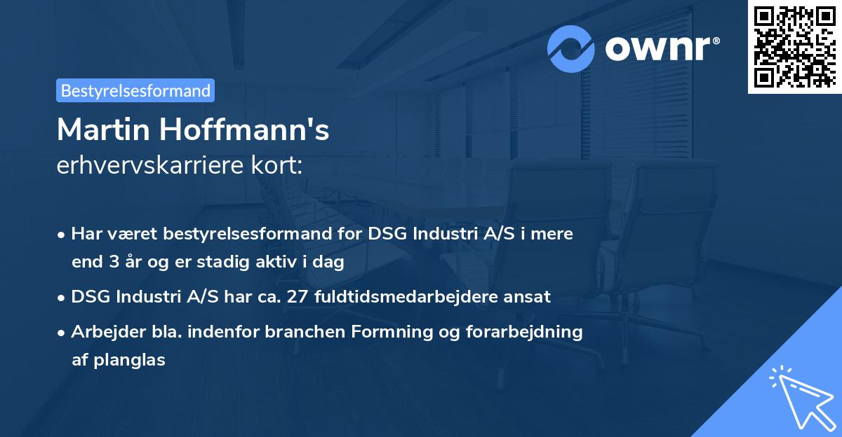 Martin Hoffmann's erhvervskarriere kort