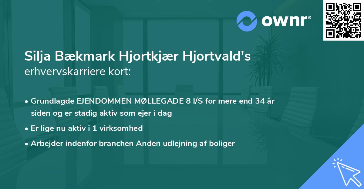 Silja Bækmark Hjortkjær Hjortvald's erhvervskarriere kort