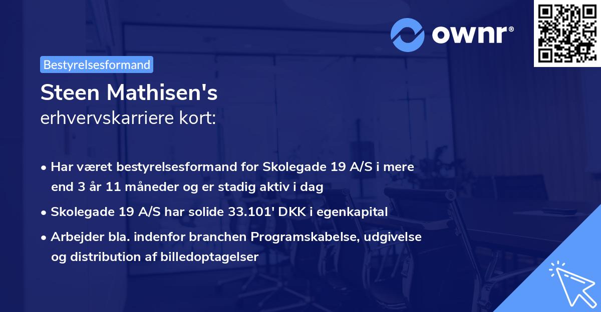 Steen Mathisen's erhvervskarriere kort