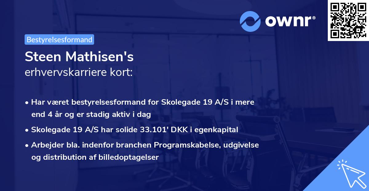 Steen Mathisen's erhvervskarriere kort