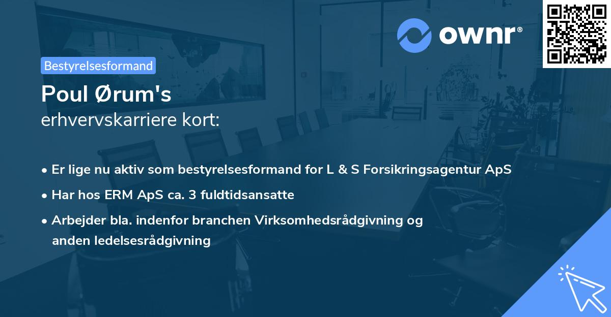 Poul Ørum's erhvervskarriere kort