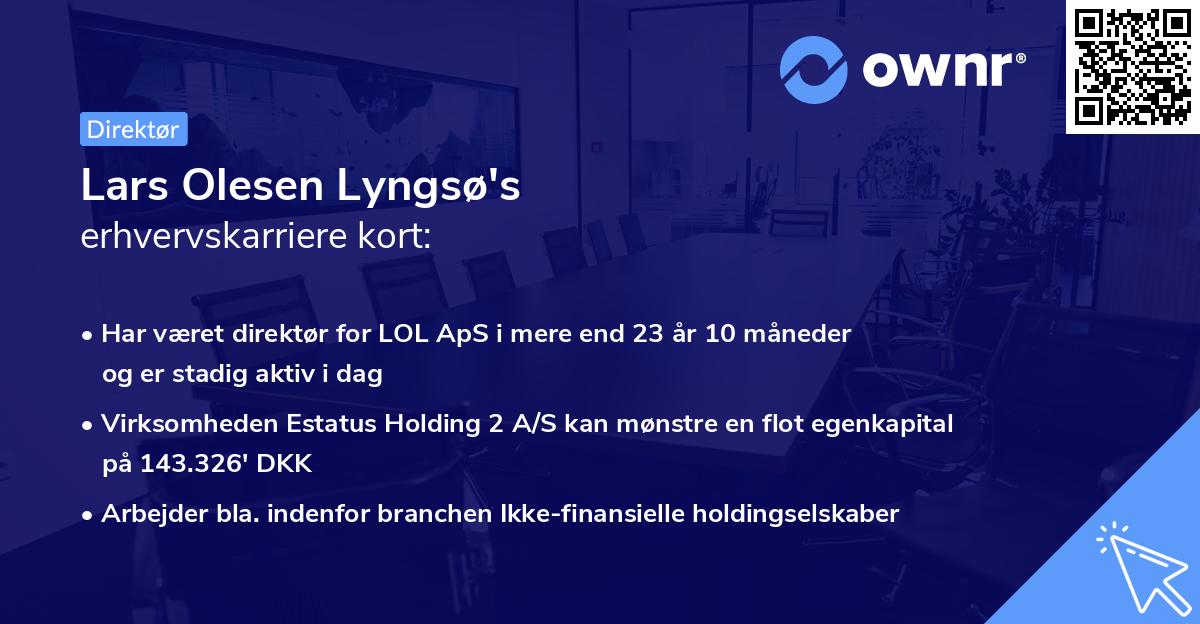 Lars Olesen Lyngsø's erhvervskarriere kort