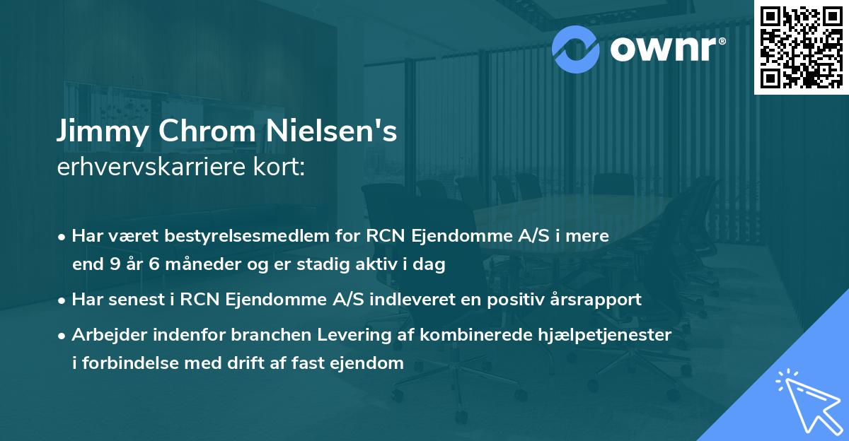 Jimmy Chrom Nielsen's erhvervskarriere kort