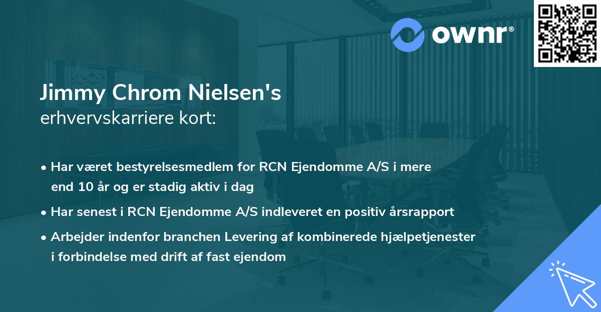 Jimmy Chrom Nielsen's erhvervskarriere kort
