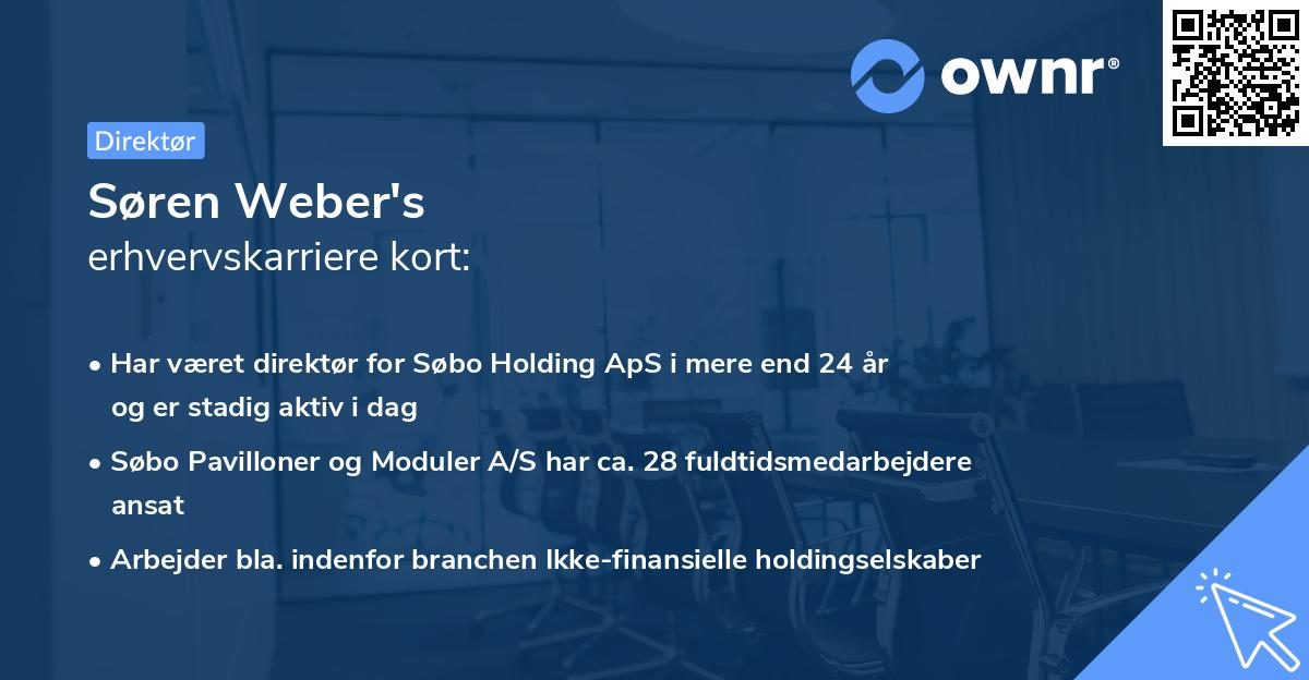 Søren Weber's erhvervskarriere kort