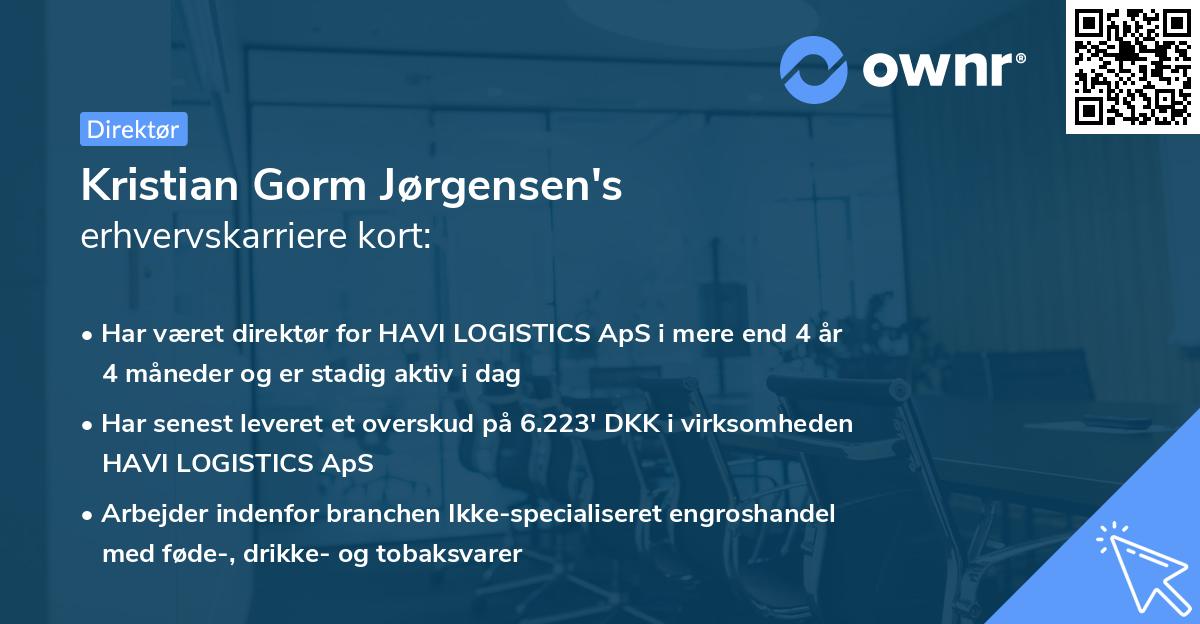 Kristian Gorm Jørgensen's erhvervskarriere kort