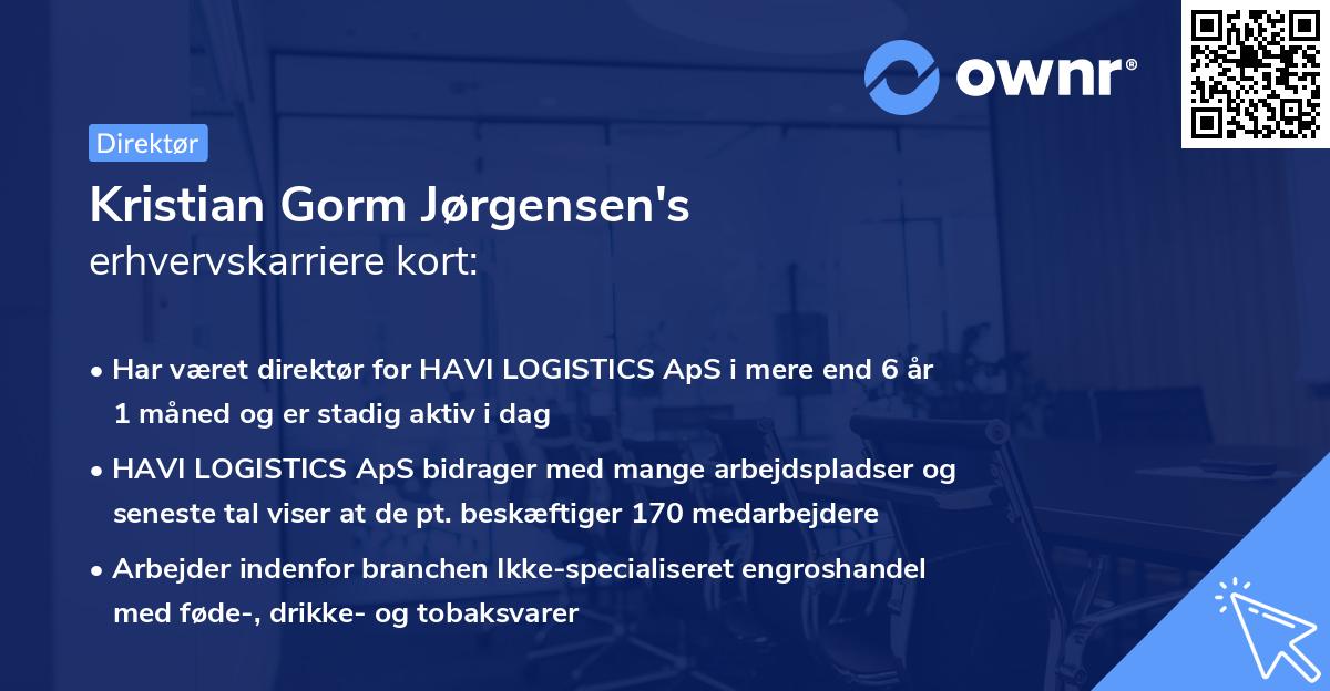 Kristian Gorm Jørgensen's erhvervskarriere kort