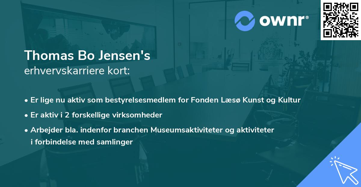 Thomas Bo Jensen's erhvervskarriere kort