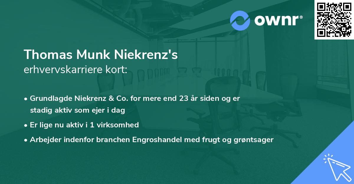 Thomas Munk Niekrenz's erhvervskarriere kort