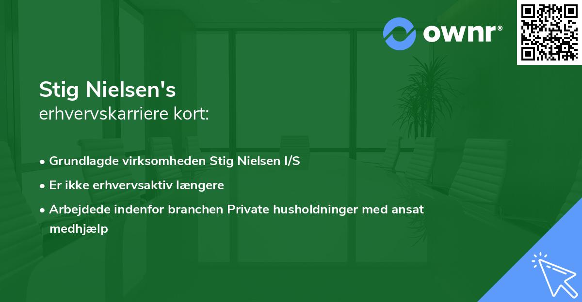 Stig Nielsen's erhvervskarriere kort