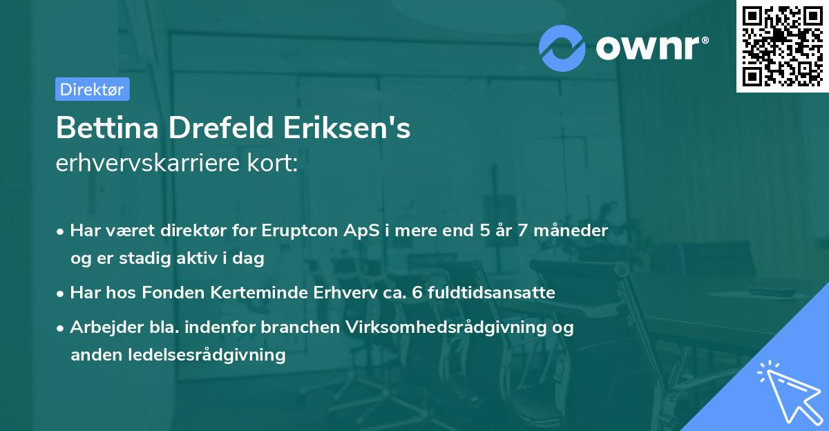 Bettina Drefeld Eriksen's erhvervskarriere kort