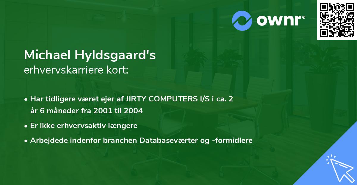 Michael Hyldsgaard's erhvervskarriere kort