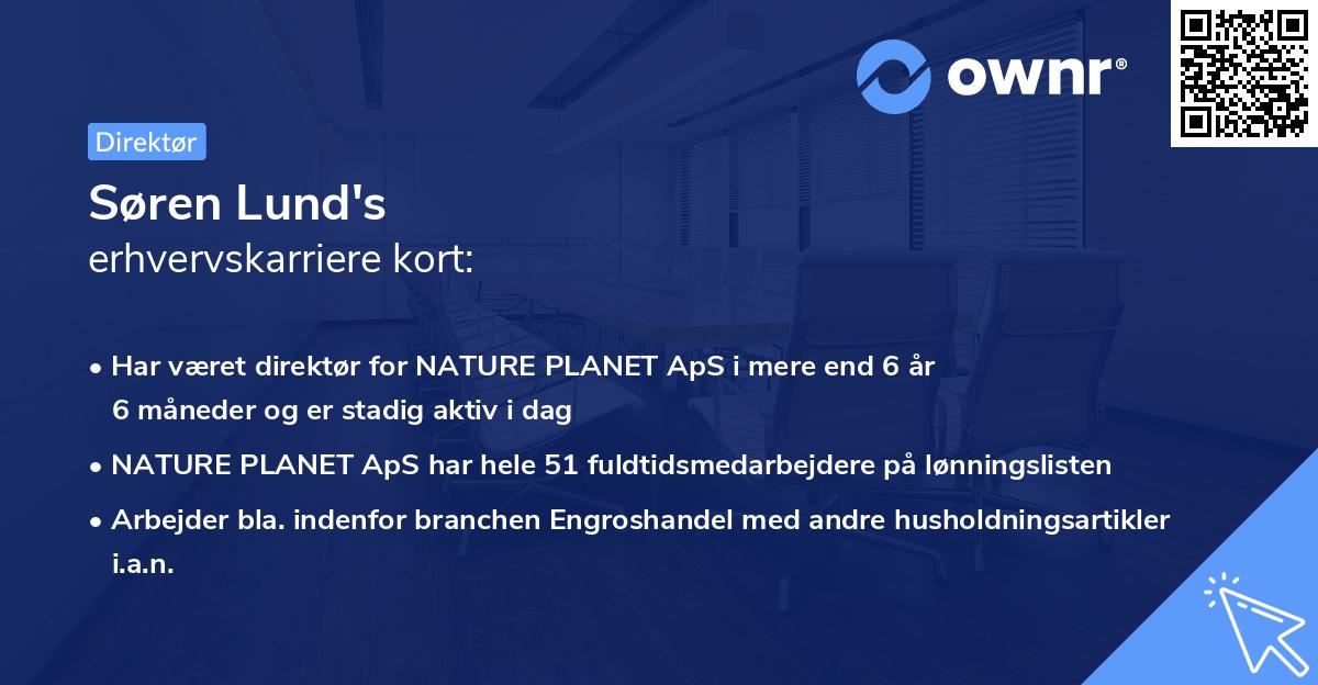Søren Lund's erhvervskarriere kort
