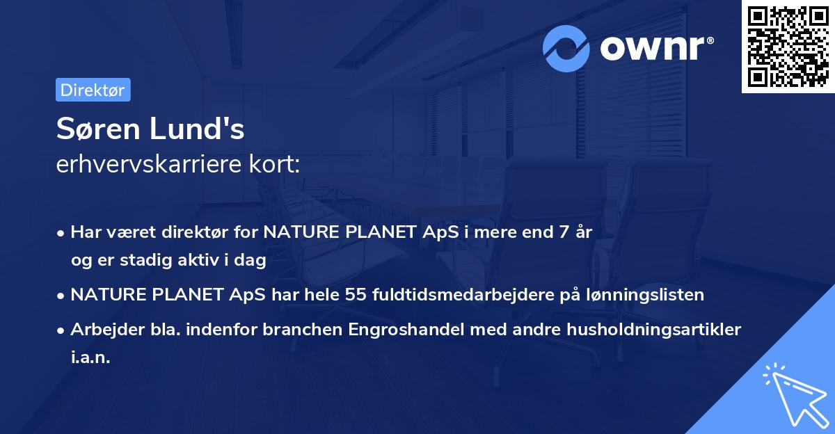 Søren Lund's erhvervskarriere kort