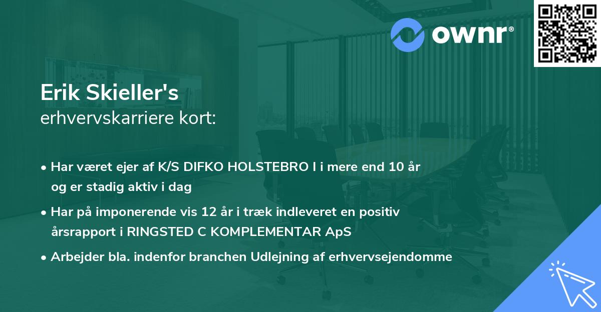 Erik Skieller's erhvervskarriere kort