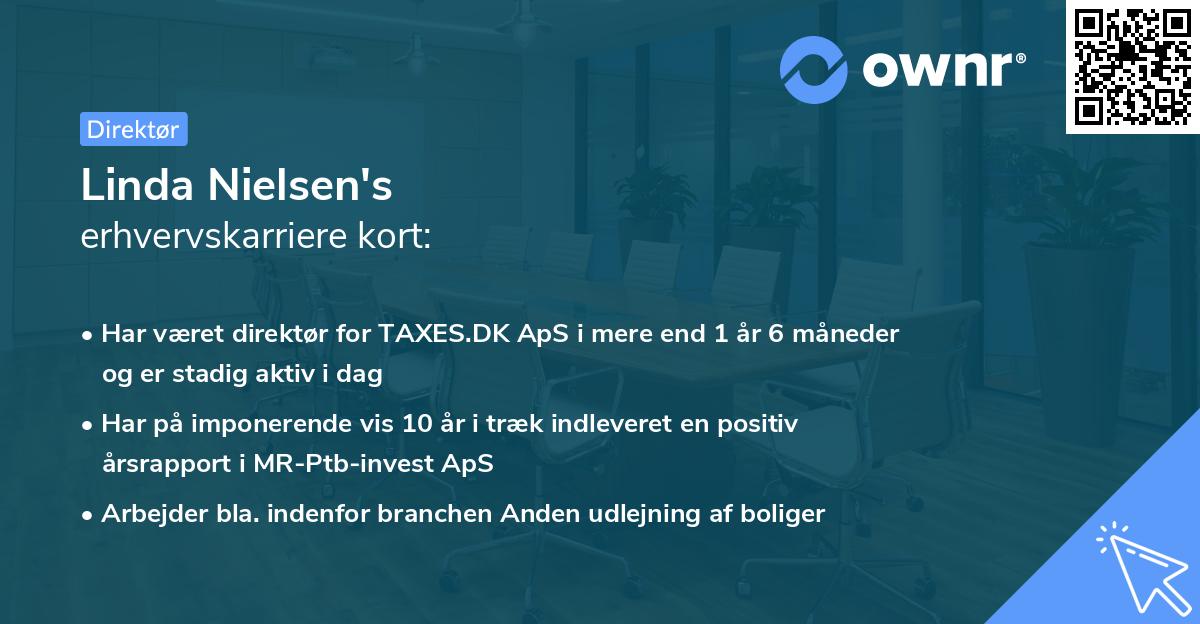Linda Nielsen's erhvervskarriere kort