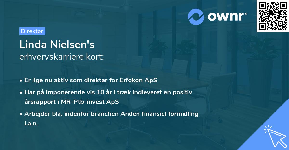 Linda Nielsen's erhvervskarriere kort