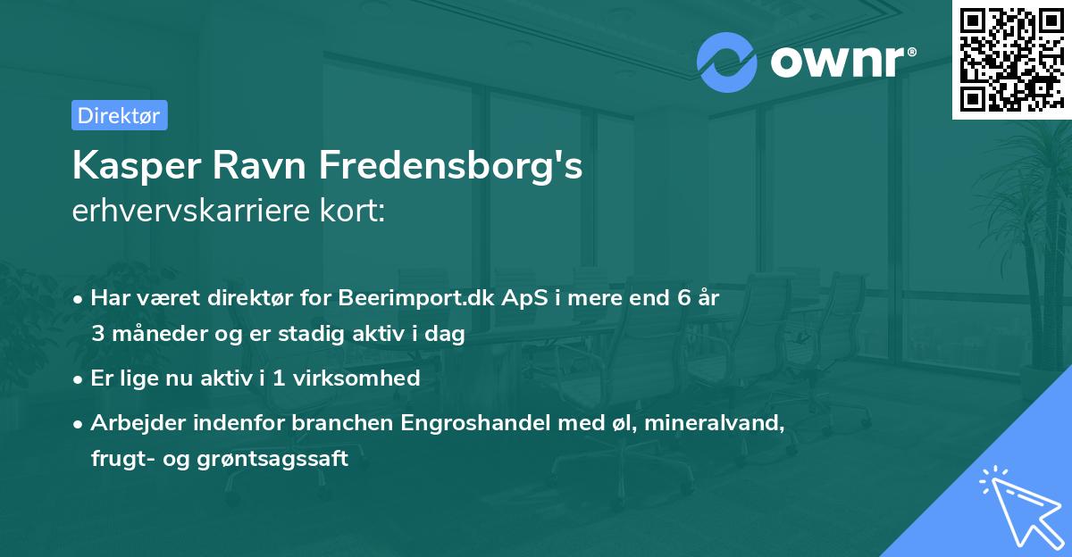 Kasper Ravn Fredensborg's erhvervskarriere kort