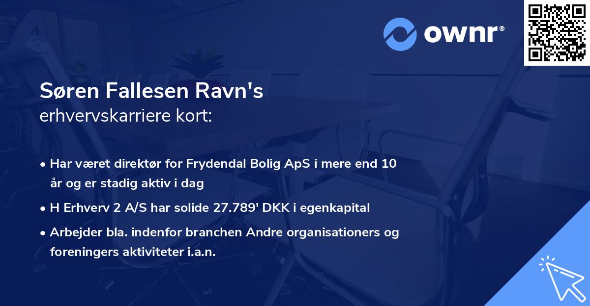 Søren Fallesen Ravn's erhvervskarriere kort