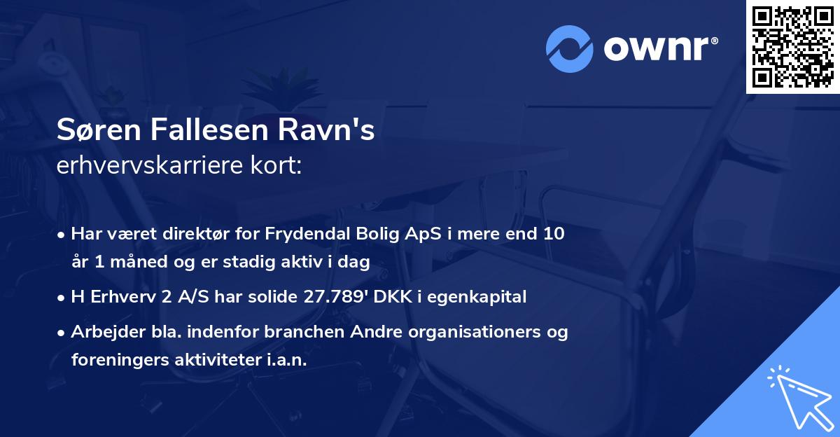 Søren Fallesen Ravn's erhvervskarriere kort