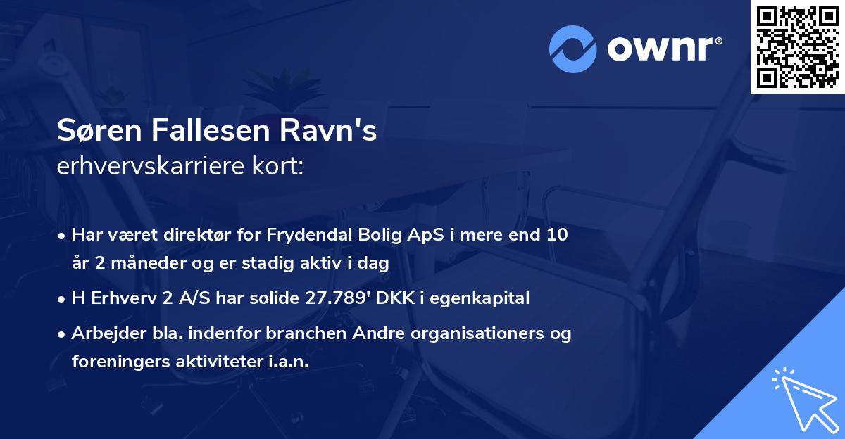 Søren Fallesen Ravn's erhvervskarriere kort