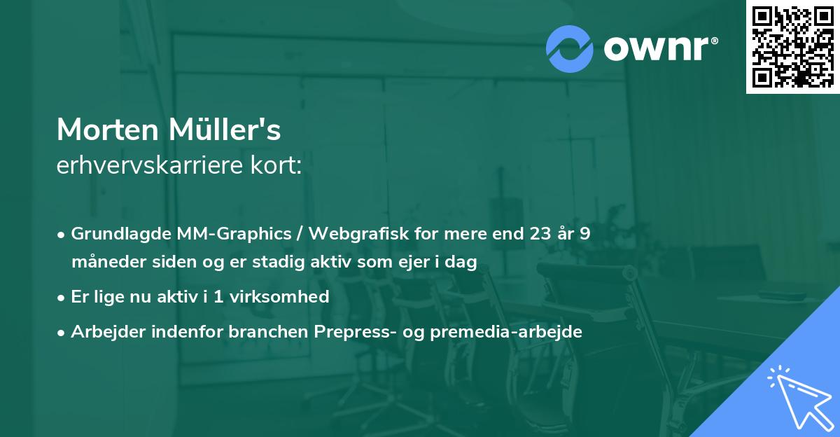Morten Müller's erhvervskarriere kort