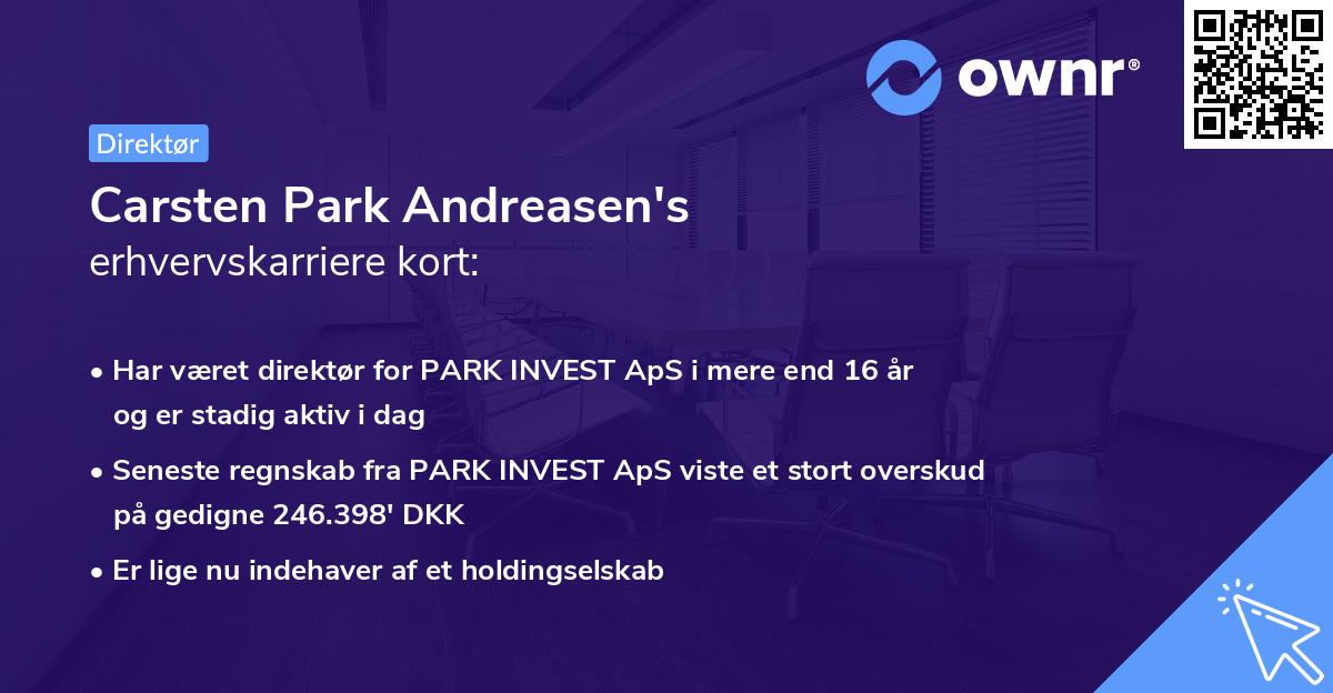 Carsten Park Andreasen's erhvervskarriere kort