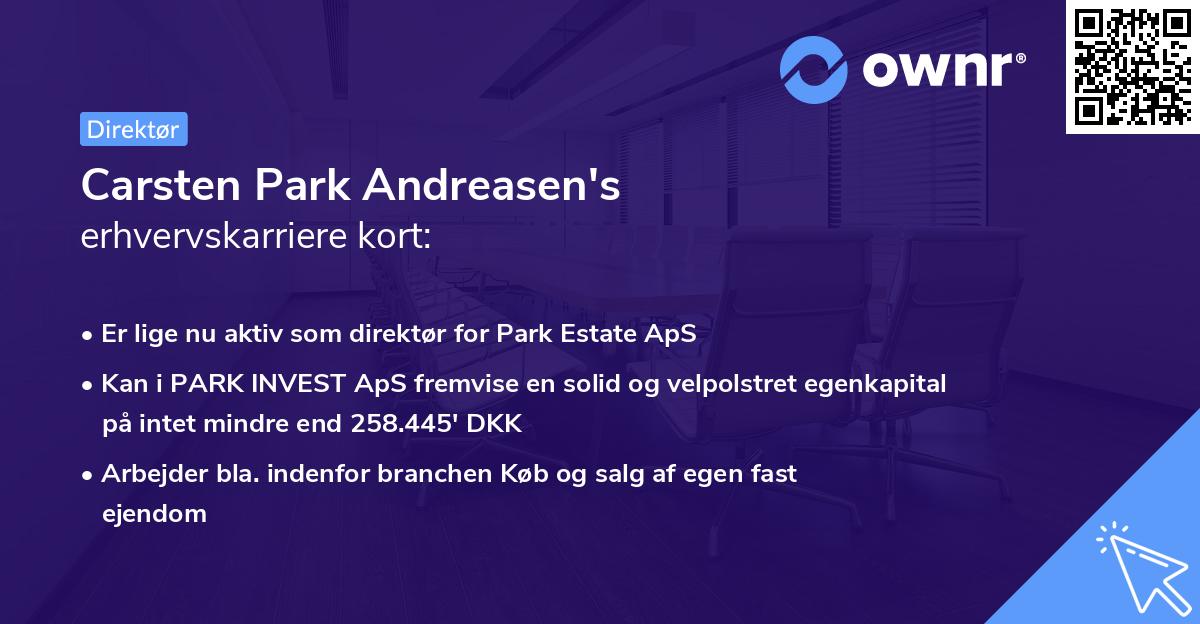 Carsten Park Andreasen's erhvervskarriere kort