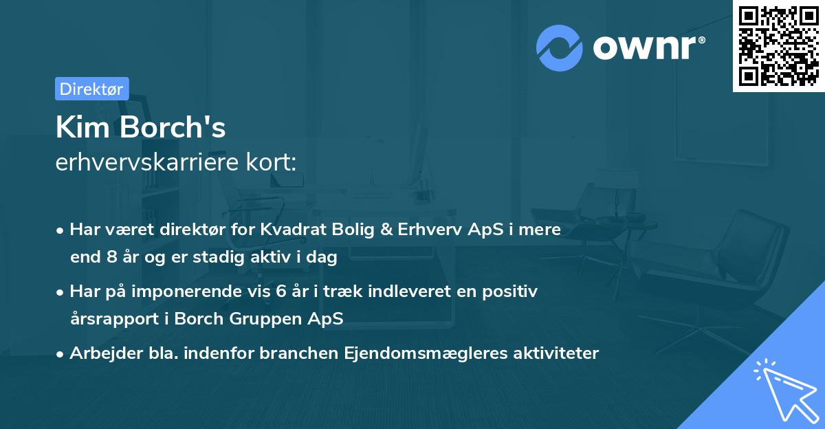 Kim Borch's erhvervskarriere kort