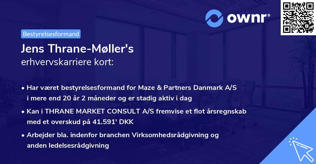 Jens Thrane-Møller's erhvervskarriere kort