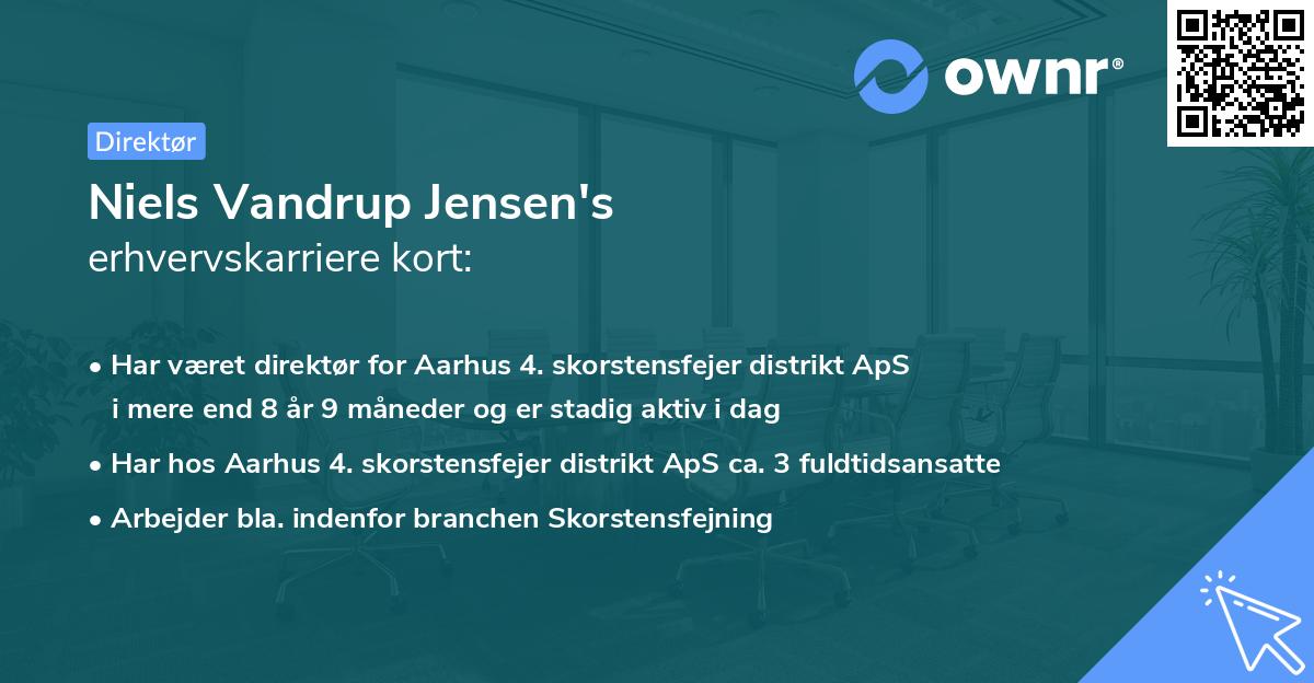 Niels Vandrup Jensen's erhvervskarriere kort