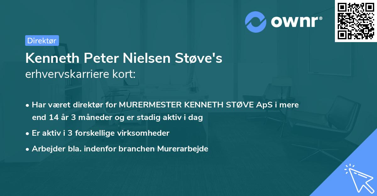 Kenneth Peter Nielsen Støve's erhvervskarriere kort