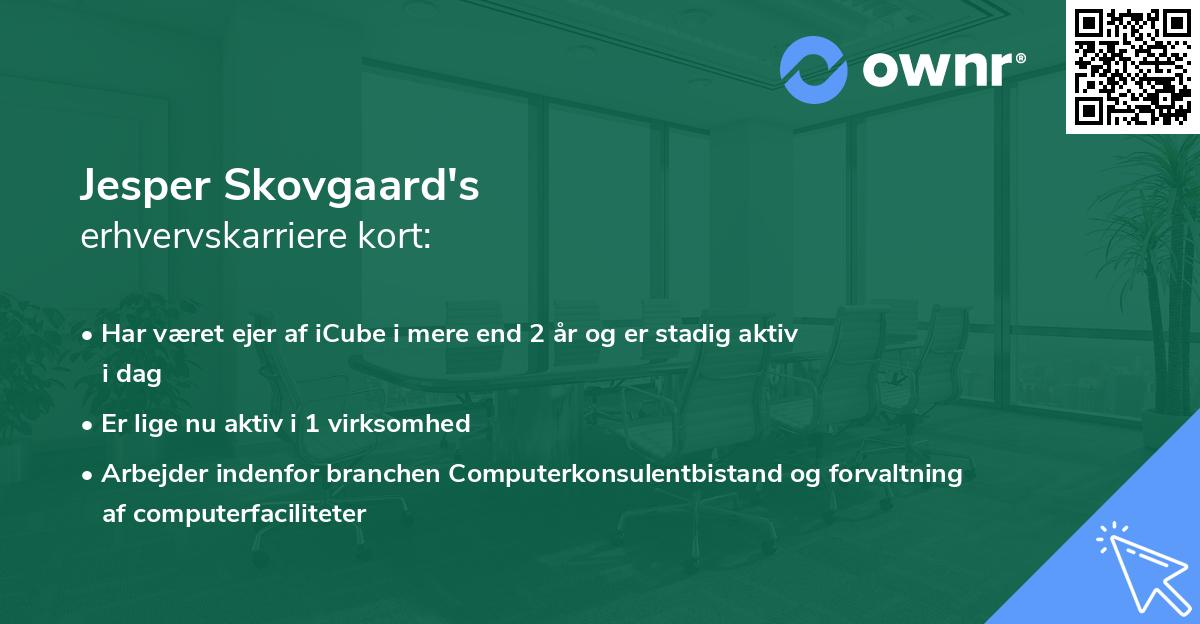 Jesper Skovgaard's erhvervskarriere kort