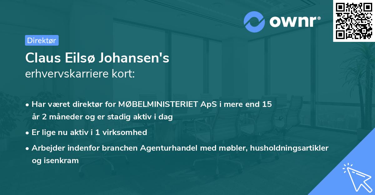Claus Eilsø Johansen's erhvervskarriere kort