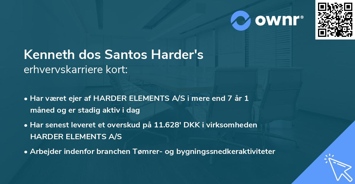 Kenneth dos Santos Harder's erhvervskarriere kort
