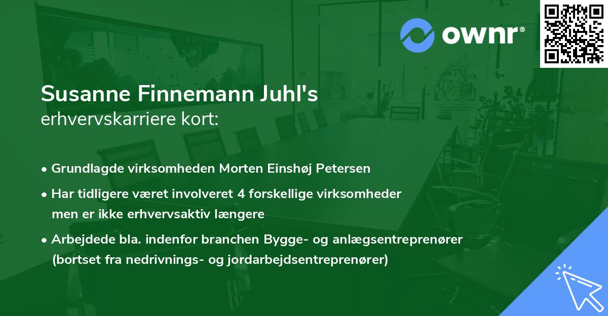 Susanne Finnemann Juhl's erhvervskarriere kort