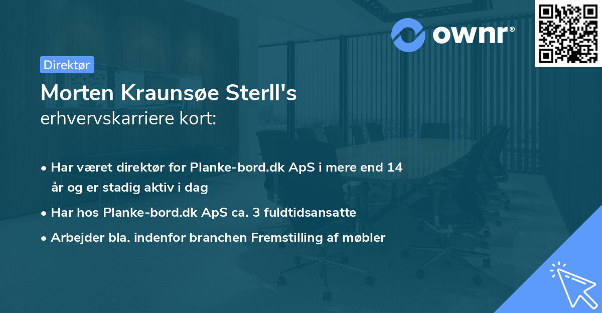 Morten Kraunsøe Sterll's erhvervskarriere kort