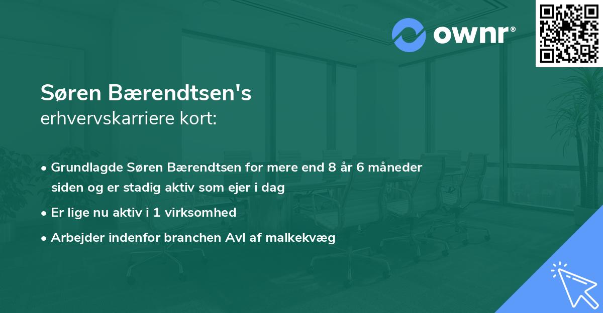 Søren Bærendtsen's erhvervskarriere kort