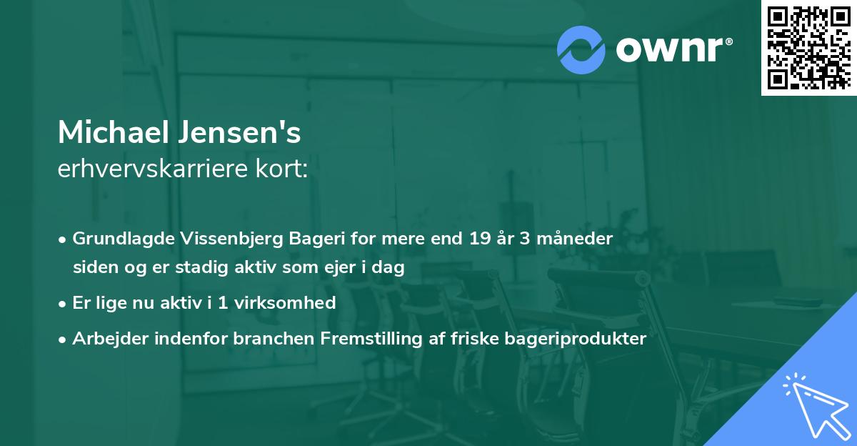 Michael Jensen's erhvervskarriere kort