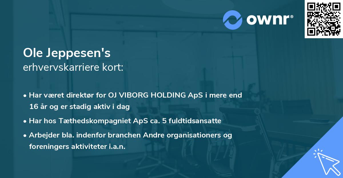 Ole Jeppesen's erhvervskarriere kort