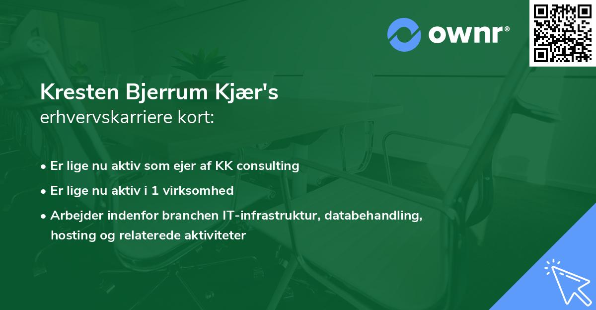 Kresten Bjerrum Kjær's erhvervskarriere kort